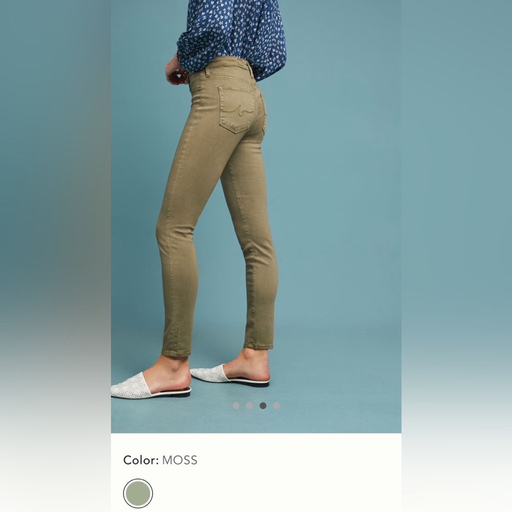 Anthropologie AG Adriano Goldschmied Abby Sateen Mid-Rise Skinny Ankle Jeans 31R